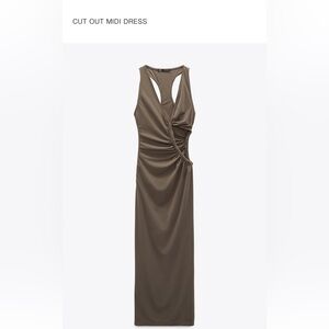 zara cut out midi dress